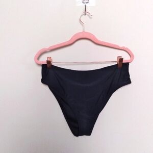 Relleciga Neutral Black High Cut High Waisted Bikini Bottoms Size XL New